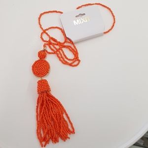 🔴PRICE DROP! Beaded orange necklace